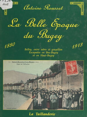 cover image of La Belle Époque du Bugey, 1880-1913